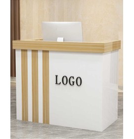Creative Modern Wooden Standing Reception Desk Retail Custom Reception Desk