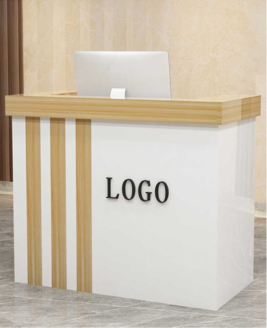 Creative Modern Wooden Standing Reception Desk Retail Custom Reception Desk