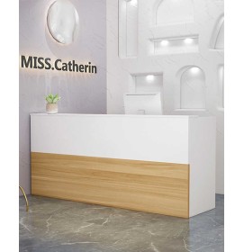 Creative Modern Wooden Luxury Wooden Cashier Counter Desk Retail Modern Salon Reception Desk