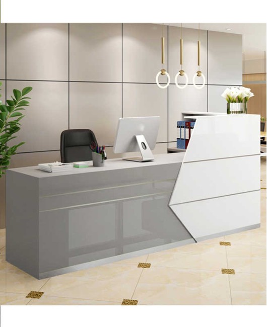 Creative Design Modern Wooden Office Front Desk Furniture