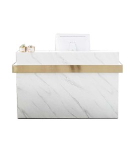 Custom Creative Modern Wooden Cash Register Counter Retail Marble Reception Desk