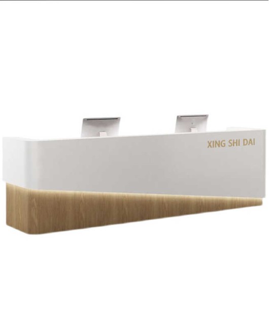 Creative Design Modern Wooden High End Unique Reception Desk