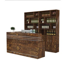 Custom Creative Modern Wooden Cashier Desk Retail Reception Counter For Sale