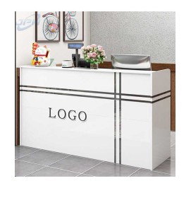 Custom Creative Modern Wooden Cashier Desk Retail Checkout Counter For Sale