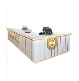 Creative Design Modern Wooden High End Retail Store Cash Wrap Counters