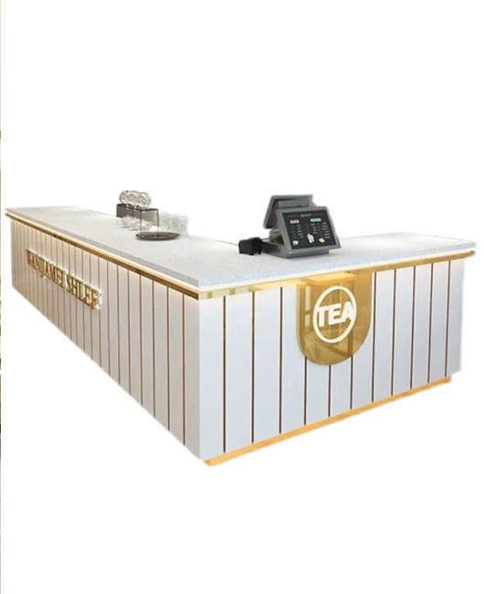 Creative Design Modern Wooden High End Retail Store Cash Wrap Counters