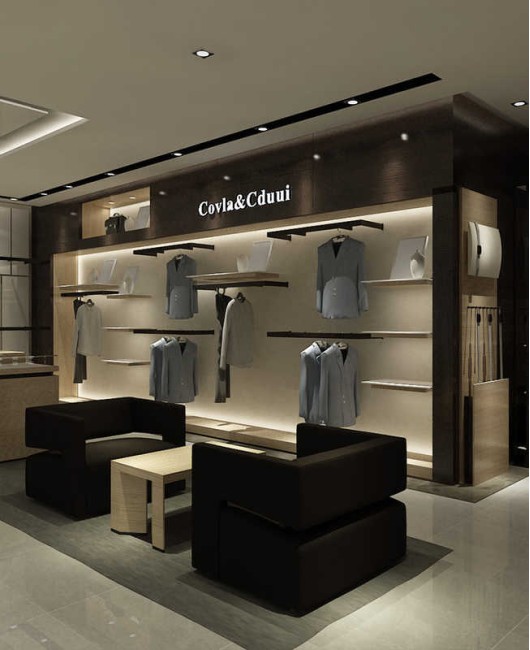 Luxury Creative Design Modern Shopping Mall Mens Clothing Shop Display