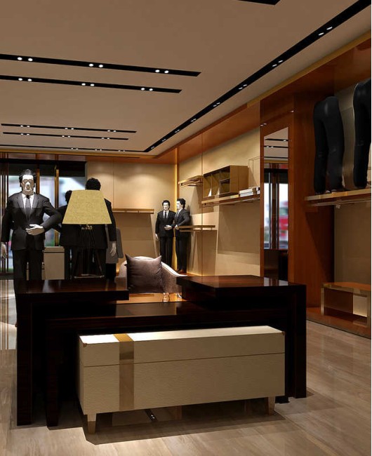 Luxury Creative Design Modern Retail Mens Clothing Shop Display