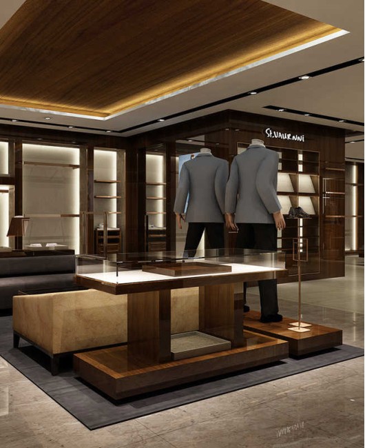Luxury Creative Design Modern Retail Mens Clothing Shop Display Showcase