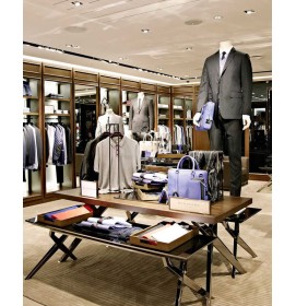 Creative Design Modern Clothing Display Shelf Rack New Luxury Clothing Shop Design