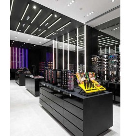 Creative Design Custom Retail Modern Black Cosmetic Display Cabinet