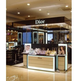 High End Custom Creative Wooden Luxury Perfume Cosmetic Kiosk Design