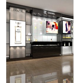 Custom Creative Design Wooden Perfume Shelf Display Showcase