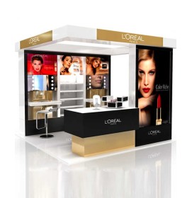 Custom Creative Wooden Luxury Cosmetic Kiosk Design
