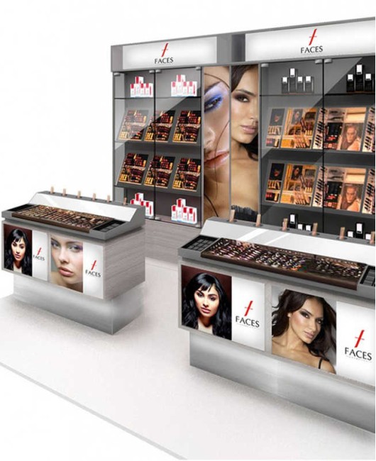Custom Creative Design  Perfume Cosmetic Shelf Furniture For Makeup Shelving