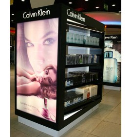 Creative Design Custom Retail Wooden Cosmetic Display Shelves Makeup Showcase Design
