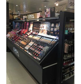 Custom Creative Design Modern Retail Makeup Showcase Cosmetic Display Counter