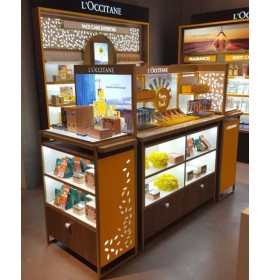 Creative Design Custom Modern Retail Wooden Glass Perfume Cosmetic Display Cabinet