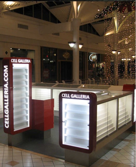 Commercial Creative Modern Retail Mobile Phone Accessories Kiosk Design