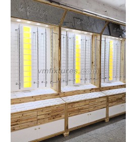 Luxus Kreatives Design Holz Glas Schmuck Shop Display Theke Vitrine