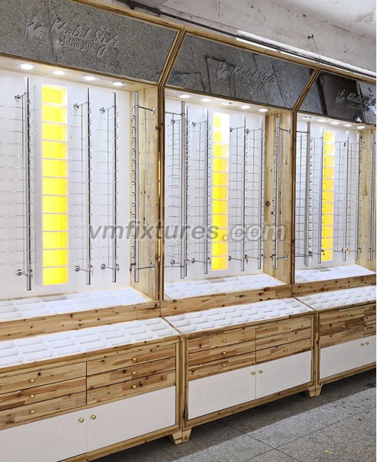 Custom Luxury Creative Design Wall Mounted Optical Shop Displays