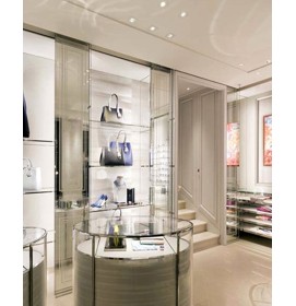 Modern Retail Handbag Shop Design High End Wooden Handbag Shop Display Showcase