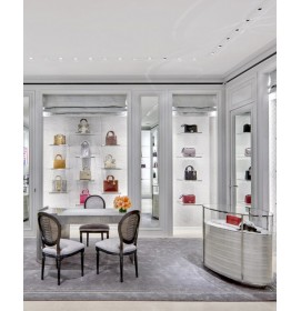 Modern Retail Handbag Store Design High End Wooden Handbag Shop Display Rack