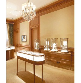 Commercial Modern Custom Luxury Wooden Retail Jewelry Display Cabinet Showcase