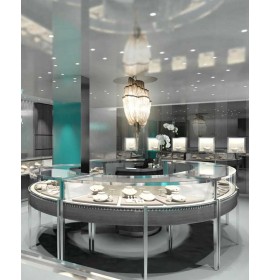 Commercial Custom Retail Modern Glass Jewellery Shop Display Table Design