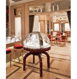 Vitrine do balcão expositor da joalheria com design criativo e luxuoso de vidro de madeira