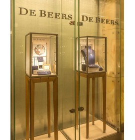 Luxus Kreatives Design Holz Glas Schmuck Shop Display Theke Vitrine