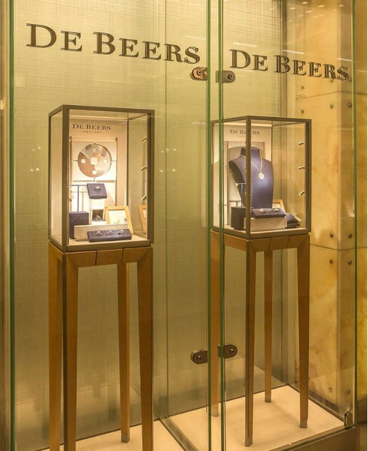 Vitrine de comptoir d'affichage de magasin de bijoux en verre de conception créative de luxe