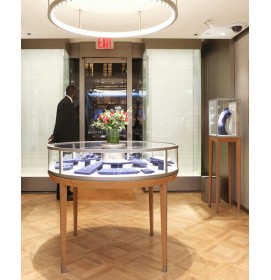 Custom Locking Modern Glass Portable Body Jewelry Store Display Case