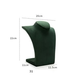 Popular Green Velvet Necklace Display Bust For Sale