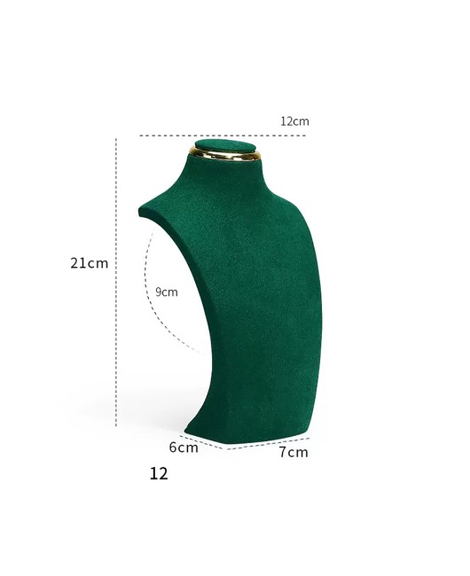 Popular New Green Velvet Necklace Display Bust For Sale