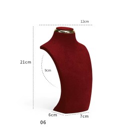Popular Red Velvet Necklace Display Bust For Sale