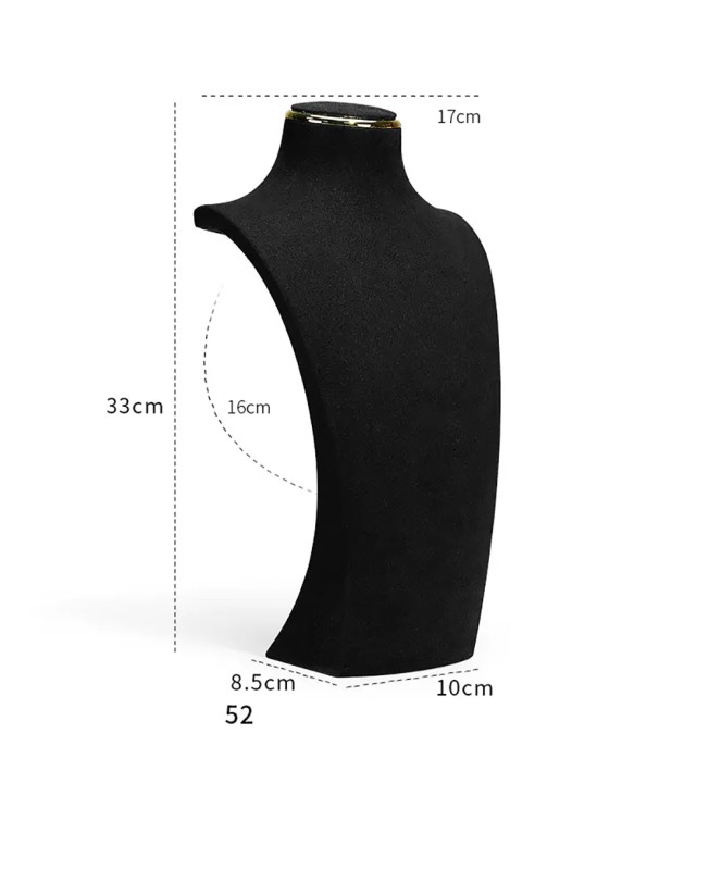 Popular New Black Velvet Necklace Display Bust For Sale