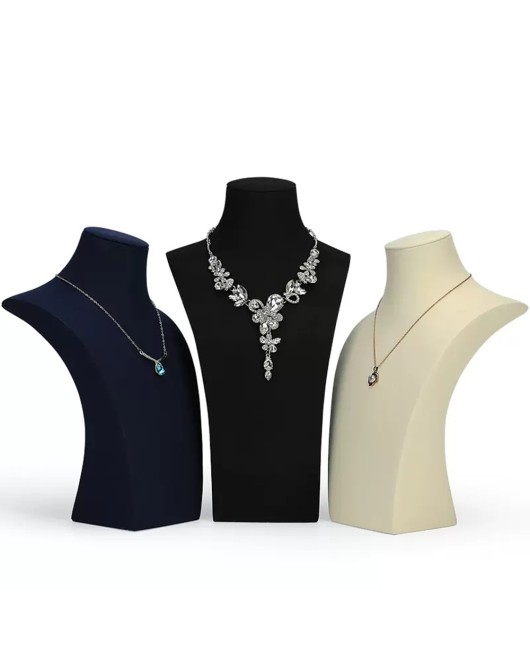 Popular Premium Velvet Jewelry Necklace Display Bust For Sale