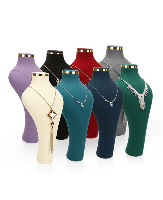 Popular Luxury Velvet Jewelry Necklace Display Bust For Sale