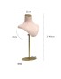 New Luxury Gold Metal Pink Velvet Jewelry Necklace Display Bust For Sale
