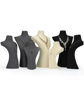 New Popular Velvet Jewelry Necklace Display Bust