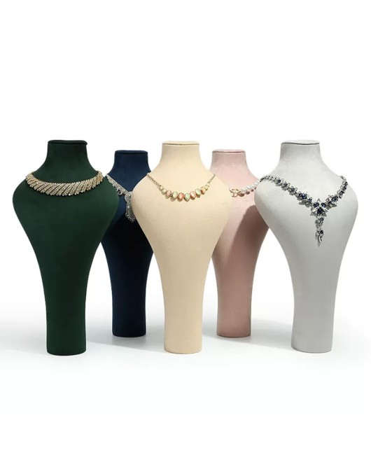New Luxury Velvet Jewelry Necklace Display Bust