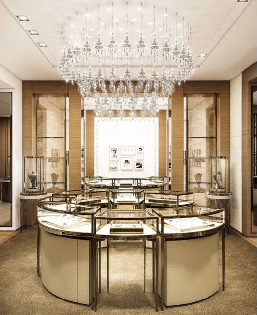 Luksuzni kreativni dizajn Drvena staklena nakit Prodavnica Vitrina