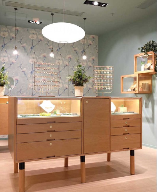 Luxe Creatief Ontwerp Houten Glas Sieraden Winkel Display Teller Showcase