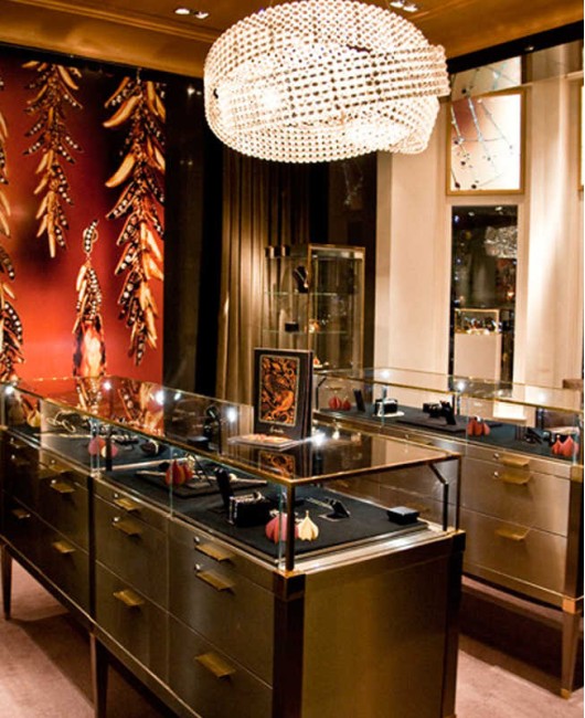 Luxury Custom Modern Retail Wooden Glass Jewelry Designer Showcase