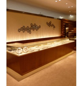 Custom Modern Wooden Retail Jewellery Glass Cabinet