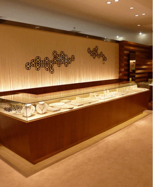Custom Modern Wooden Retail Jewellery Glass Cabinet