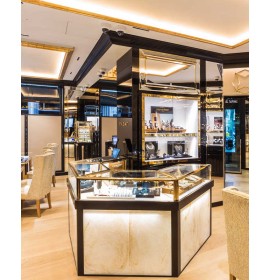 High End Luxury Custom Modern Retail Wooden Glass Jewelry Display Counter Design