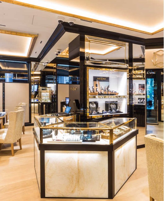 High End Luxury Custom Modern Retail Wooden Glass Jewelry Display Counter Design