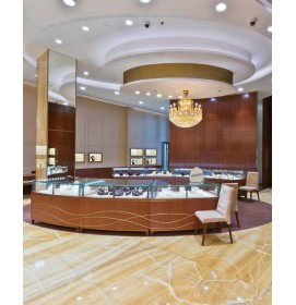 Luxury Creative Wooden Glass Jewelry Shop Counter Furniture Design